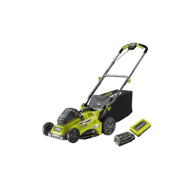 RYOBI - Tondeuse poussée 36V - Ř coupe 40 cm - ramassage et mulching - 1 batterie lithium+ 5,0 Ah et chargeur 1,7 A - RLM36X41H50G