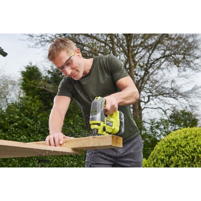 Scie sauteuse - RYOBI - Pendulaire - Brushless - 18V - 800-3 400 cp/min - 135 mm dans le bois - Course de lame 25 mm
