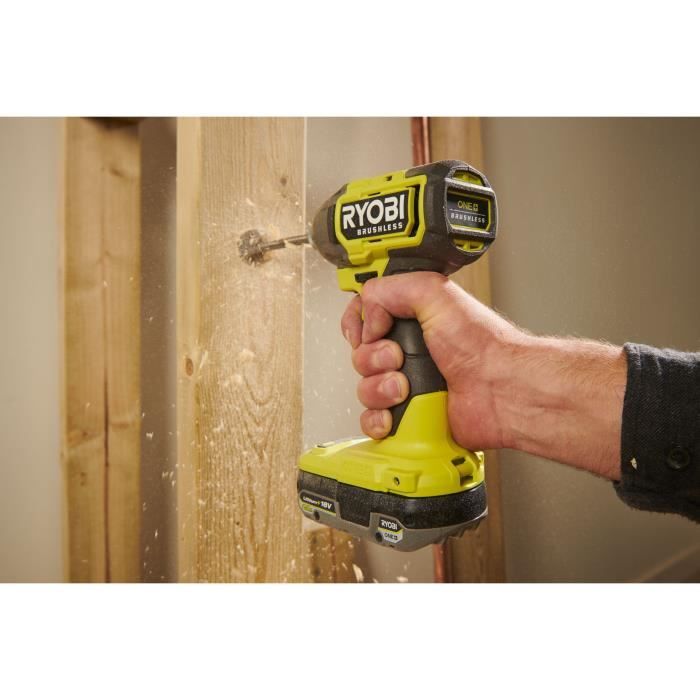 Visseuse a chocs - RYOBI - Brushless - 18V - 4 modes : 100 / 180 / 300 Nm / Mode Assist : vissage a fleur des matériaux