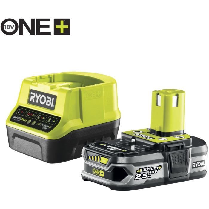 RYOBI - Coupe-bordures 18V ONE+ HYBRIDE - Ø coupe 25-30 cm - Ø fil 1 x 1,6 mm + batterie 2,5 Ah & chargeur + RAC155 - RLT1831H25FPK