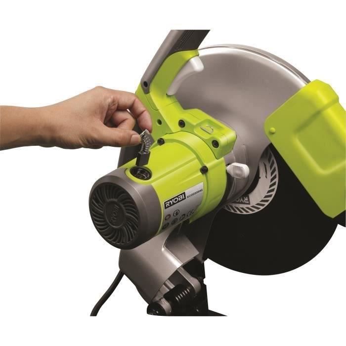 RYOBI - Tronçonneuse a métaux 2 300 W - disque 355 mm - étau rapide + disque a tronçonner 355 mm alésage 25,4 mm - ECO2335HG