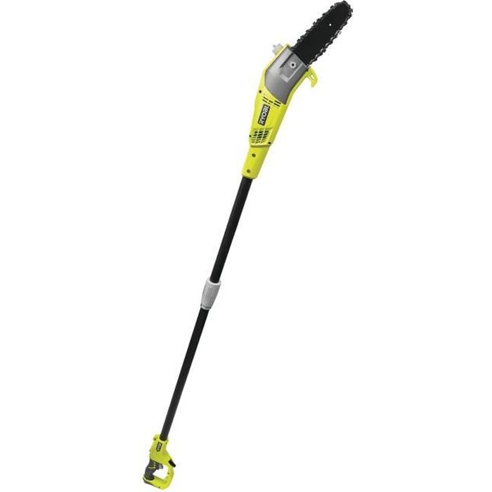 RYOBI - Élagueur sur perche 750 W - guide 25 cm incliné a 15° - 10 m/s - tube d'extension 90 cm fourni - RPP755E