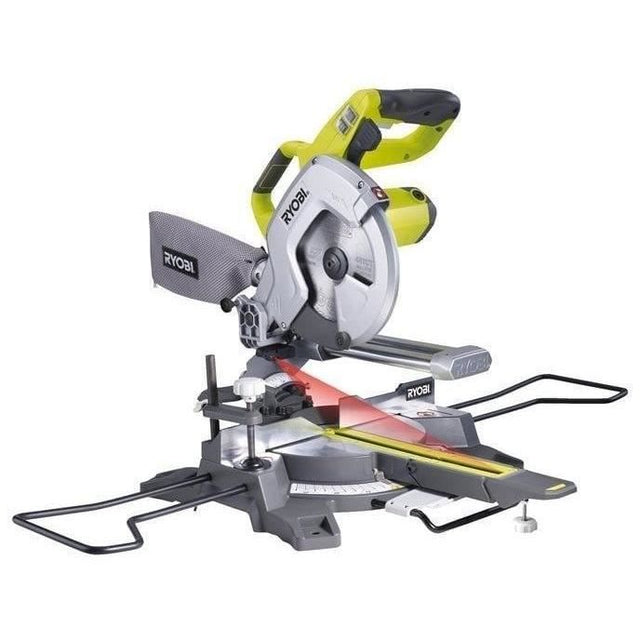 RYOBI - Scie a coupe d'onglets radiale 1 500 W - lame 216 mm 48 dents - capacité 70 x 270 mm a 90°- laser et LED - 15 kg - EMS216L