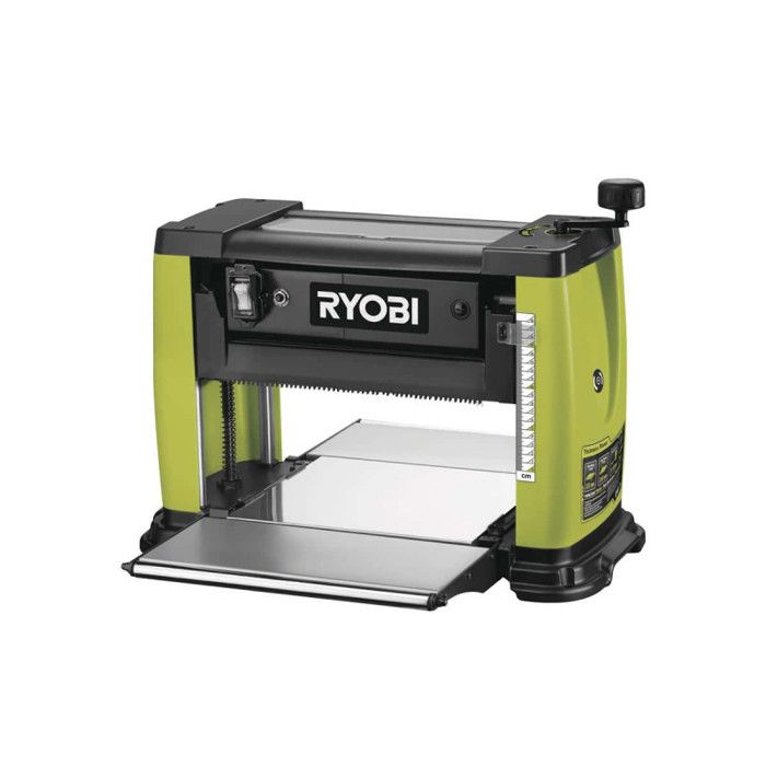 RYOBI - Raboteuse 1 500 W - capacité maxi 318 X 153 mm - vitesse 9 000 tr/min - Avec accessoires (bâton poussoir, 2 fers) - RAP1500G