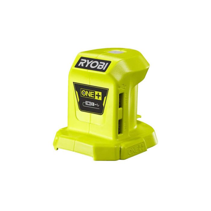 RYOBI - Chargeur USB 18V ONE+ - 2 ports USB pour charger a partir d'une batterie ONE+TM - R18USB-0