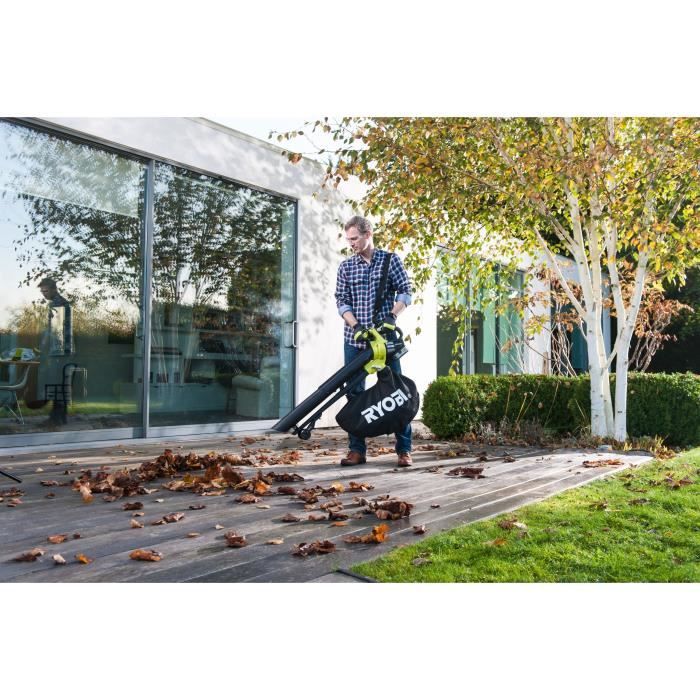 Souffleur aspiro-broyeur 2-en-1 - RYOBI - Brushless - 201 km/h - 6 mł/min