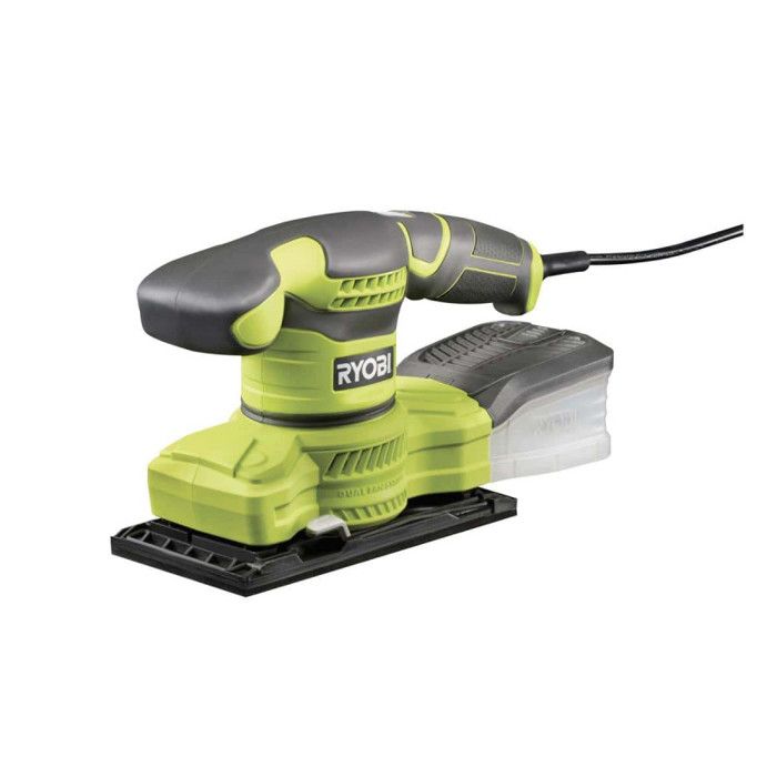 RYOBI - Ponceuse vibrante 1/3 de feuille 200 W - 12 000 osc/min - systeme d'aspiration - collecteur + 20 abrasifs - RSS200-GA20