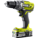 Perceuse-visseuse sans fil - RYOBI - R18DD3-215S - 18V - 2 batteries 1,5Ah + chargeur + sac de transport