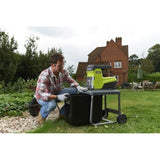 RYOBI - Broyeur de végétaux 3000 W - broyage par cylindre - silencieux - capacité broyage 45 mm - bac collecteur 55 L - RSH3045U