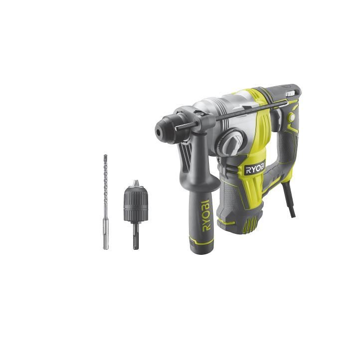 RYOBI - Perforateur burineur SDS+ 800 W 4 modes - 3,0 Joules Epta + coffret, butée, poignée 360° & foret SDS+ 6 mm - RSDS800-KC