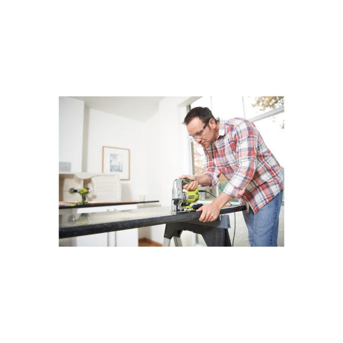 RYOBI - Scie sauteuse 680 W - 500-3 100 cp/min - 105 mm bois + coffret, buse d'aspiration, 5 lames & clé hexagonale - RJS1050-KA5