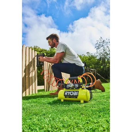 RYOBI - Compresseur a cuve 18V ONE+ - 3,8 L / 0,6 CV - 8 bars - R18AC-0