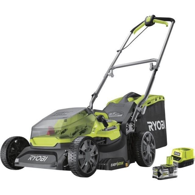 RYOBI - Tondeuse poussée 18V ONE+ - Brushless - Ř coupe 37 cm - ramassage et mulching + batterie 5,0 Ah & chargeur - RY18LMX37A-150