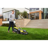RYOBI - Tondeuse poussée 18V ONE+ - Brushless - Ø coupe 37 cm - ramassage et mulching + batterie 5,0 Ah & chargeur - RY18LMX37A-150