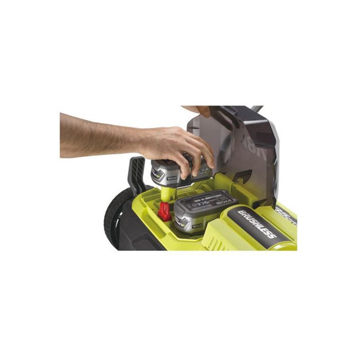 RYOBI - Scarificateur / aÈrateur 18V Brushless ÿ 35 cm 2-en-1 - 2 batteries lithium+ 18V 4,0 Ah et chargeur - RY18SFX35A-240