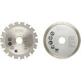 RYOBI - Kit 2 lames (1 lame pour bois/mÈtal et 1 lame carrelage) 85 mm - alÈsage 15 mm pour scie multi-matÈriaux R18MMS - RAKMMS02K