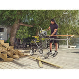 RYOBI - Support universel a roulettes pour scie a coupe d'onglets - ajust. levier - pliable - extension 2 790 mm - 27 kg - RLSW01