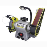 RYOBI - Touret a bande et a disque 250 W + meule a ébavurer, bande ponçage 50 x 686 mm, pare-éclats & 2 porte-pieces - RBGL250G