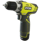 RYOBI - Perceuse-visseuse 12V - 1 vitesse - 25 Nm - 24 positions - mandrin 10 mm + 2 batteries 2 Ah, chargeur & sac - RCD1201-220S