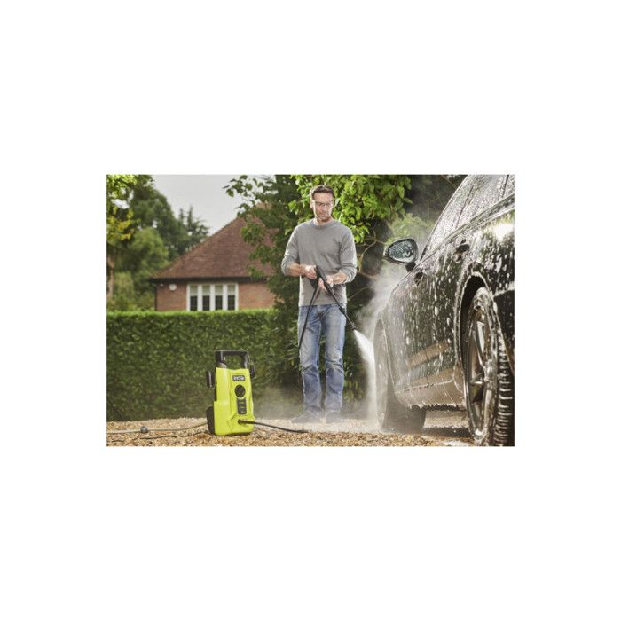 RYOBI - Nettoyeur haute pression 1400 W - 100 bars - 360 L - flexible 5 m PVC - lance vario - RY100PWA