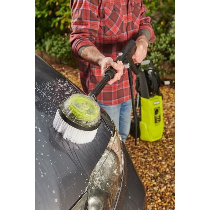 RYOBI - Nettoyeur haute pression 2000 W 150 bars - 450 L - flexible 8m, réservoir 0,9L + lances vario & turbo et brosse - RY150PWA