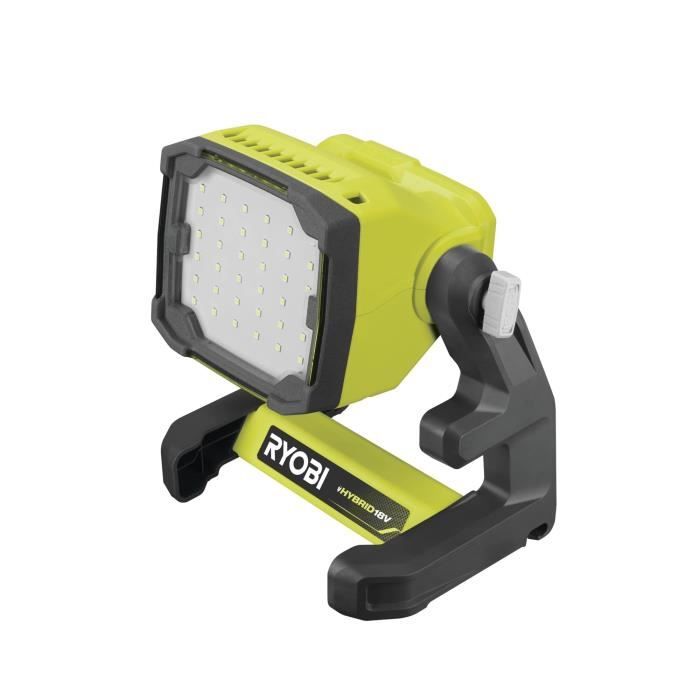 RYOBI - Projecteur LED 18V ONE+ - 3 intensitÈs : 1800 / 800 / 400 Lumens - tete orientable a 360∞ - RLFD18-0