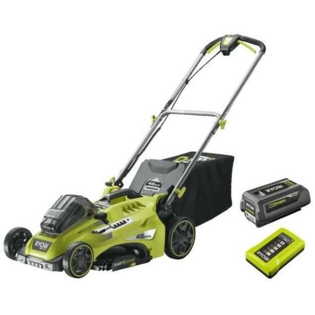 RYOBI - Tondeuse 36V MAXPOWER Power Assist - Ø coupe 40 cm - ramassage et mulching + batterie 5,0 Ah & chargeur - RLM36X41H50PG