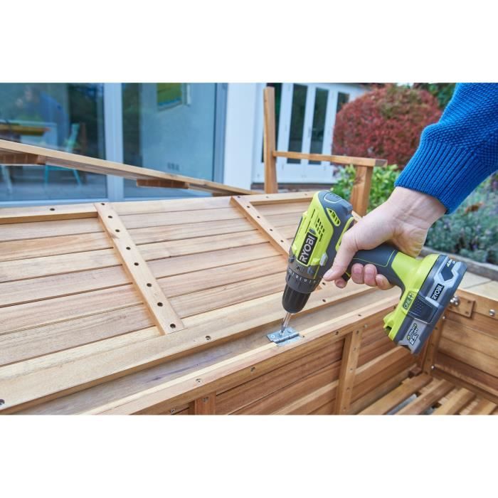 Perceuse-visseuse a percussion sans fil compacte - RYOBI - R18PD2-215G - 18V - Mandrin 10 mm - 2 batteries 1,5 Ah & chargeur 1,5 A