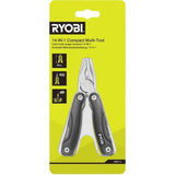 Pince multifonction 14-en-1 - RYOBI - Pince, ciseaux, décapsuleurs, couteau, tournevis, pince, poinçon, scie, lime, lames -