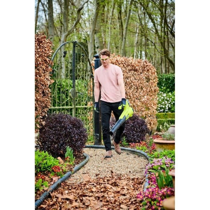 RYOBI - Souffleur 18V ONE+ Turbo Jet - soufflerie 145 km/h - dÈbit air max. : 7,1 m≥/min - sans batterie ni chargeur  - RY18BLA-0