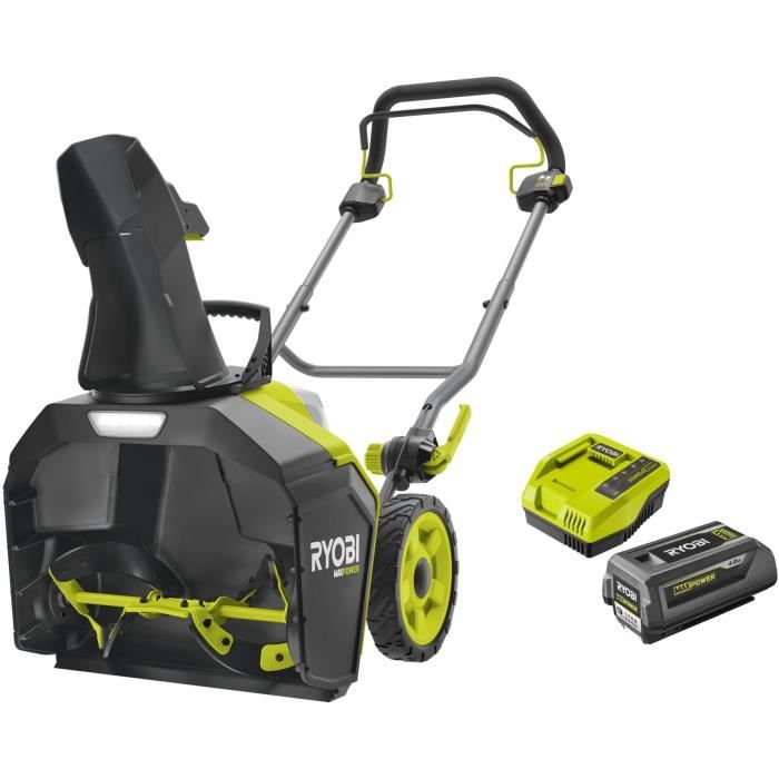 RYOBI - Déneigeuse 36V MAXPOWER Brushless - largeur de travail 45cm - éjection maxi. 8 m + batterie 4,0 Ah & charg. - RY36STX45A-140