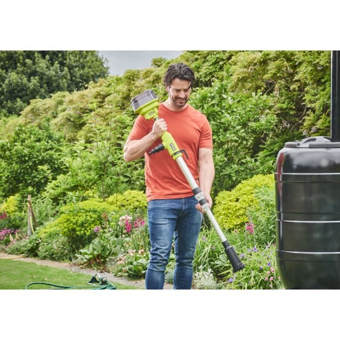 RYOBI - Pompe télescopique 18V - 3 360 l/h - immersion maxi. 1,2 m - IPX5 - vendue sans batterie - RY18STPA-0