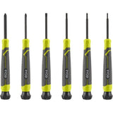 Jeu de 6 tournevis de précision - RYOBI - SL1, SL2, SL3, PH1, PH0, SL2