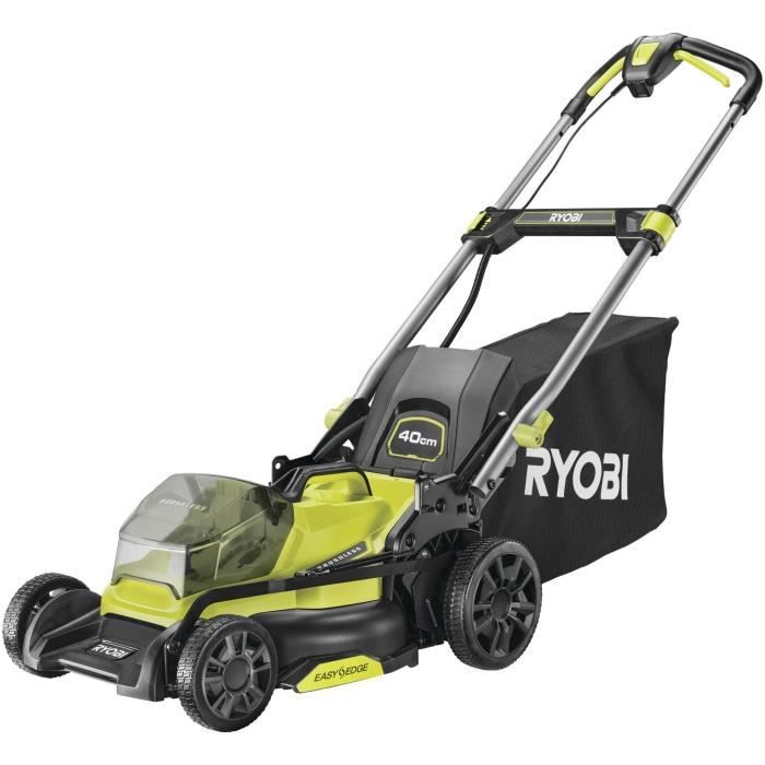 RYOBI - Tondeuse poussée 18V Brushless - Ø coupe 40 cm - ramassage et mulching - vendue sans batterie ni chargeur - RY18LMX40C-0