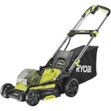 RYOBI - Tondeuse poussée 18V Brushless - Ř coupe 40 cm - ramassage et mulching - vendue sans batterie ni chargeur - RY18LMX40C-0