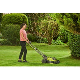 RYOBI - Tondeuse poussÈe 18V Brushless - ÿ coupe 40 cm - ramassage et mulching  - batterie 5,0 Ah & chargeur 2,0 A - RY18LMX40C-150