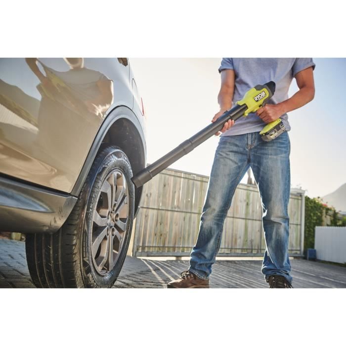 Souffleur ultra compact - RYOBI - 18 V - Brushless - Vitesse max. 241,5 km/h - Débit air max. : 6,51 m³/min - Vendu sans batterie