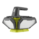 Spot LED 360° - RYOBI - 18V - 3 intensités : 3 500 / 2 000 / 1 000 / 500 Lumens - 4 panneaux lumineux