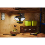 Spot LED 360° - RYOBI - 18V - 3 intensités : 3 500 / 2 000 / 1 000 / 500 Lumens - 4 panneaux lumineux
