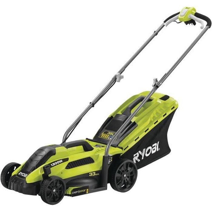 RYOBI - Tondeuse 1300 W - Ø coupe 33 cm - ramassage et mulching - RLM13E33S