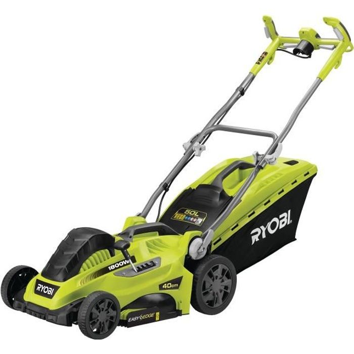 RYOBI - Tondeuse 1800 W - Ø coupe 40 cm - ramassage et mulching - double poignée Vertebrae - RLM18E40H