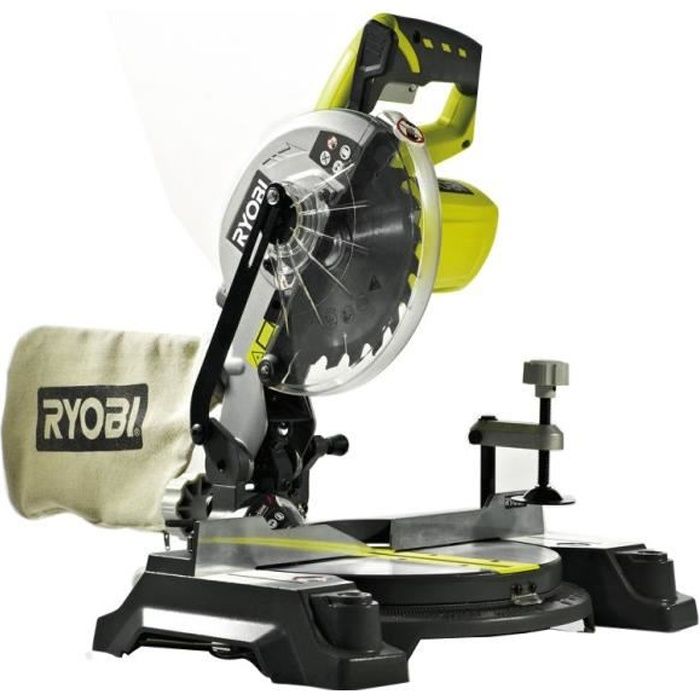 RYOBI - Scie a onglets 18V ONE+ - diam. 190 mm x 16 mm - capacité 45 x 108 mm a 90° - Livrée avec 1 lame 24 dents - EMS190DC