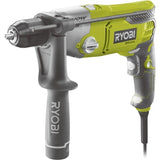 RYOBI - Perceuse a percussion 1 010 W - 1 200-3 000 cp/min - 2 vitesses - mandrin 13 mm métal - LED - Livrée en coffret - RPD1010-K