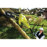 RYOBI - Elagueur sur perche 750 W - guide 20 cm incliné a 15°- 10 m/s - tube d'extension 90 cm - guide incliné a 15° - RPP750S