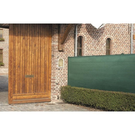 Brise-vue - NATURE - 1x3 m - Occultant 4/5 - Anti-UV - Boutonniere de fixation haut & bas - 200 g/m˛ - Vert