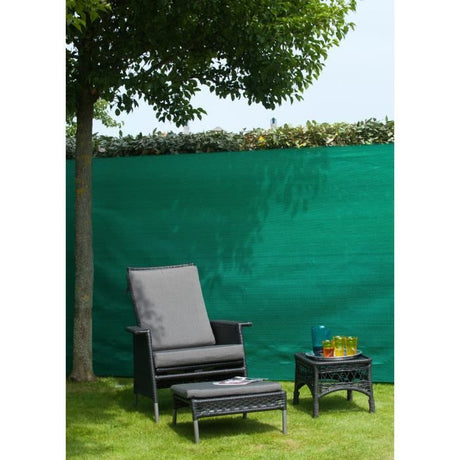 Brise-vue - NATURE - 1x3 m - Occultant 4/5 - Anti-UV - Boutonniere de fixation haut & bas - 200 g/m˛ - Vert