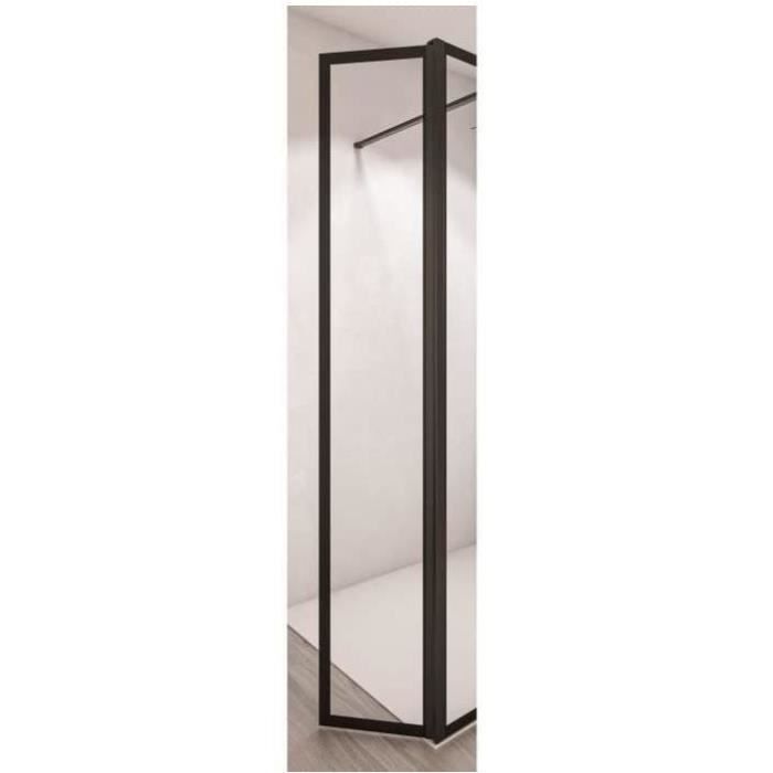 AURYS Porte de douche pivotante BALEARES ATELIER - Verre Timeless 8 mm trempé by Saint-Gobain - L.34 cm x H.198 cm