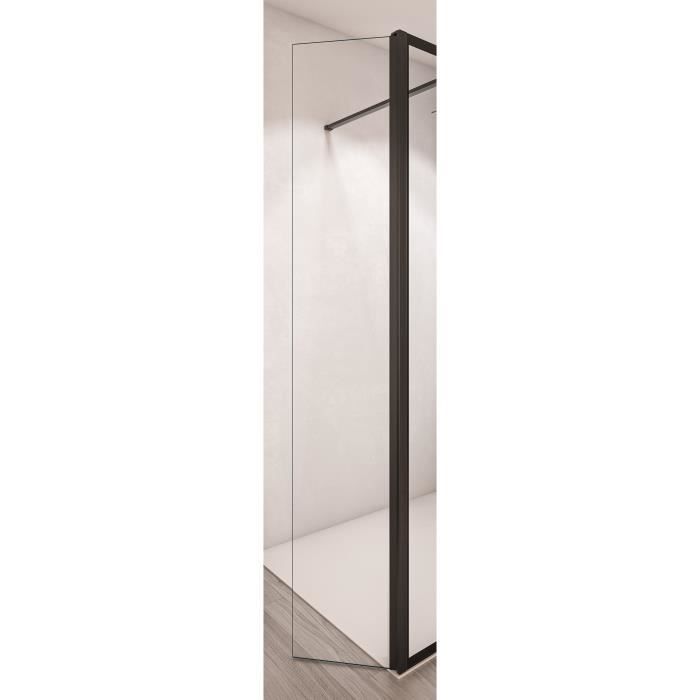 AURYS Porte de douche pivotante BALEARES CLAIRE - Verre Timeless 8 mm trempé by Saint-Gobain - L.34 cm x H.198 cm