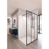 AURYS Paroi de douche en kit BALEARES  ATELIER N°8 - Verre Timeless 8 mm trempé by Saint-Gobain - L.140 cm x  H.198 cm