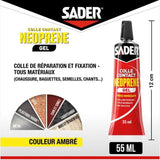 Colle contact néoprene gel extra forte - SADER - Tous matériaux - Prise immédiate - Tube 55 ml